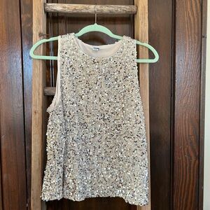 Old Navy silver Sequin Top, NWT